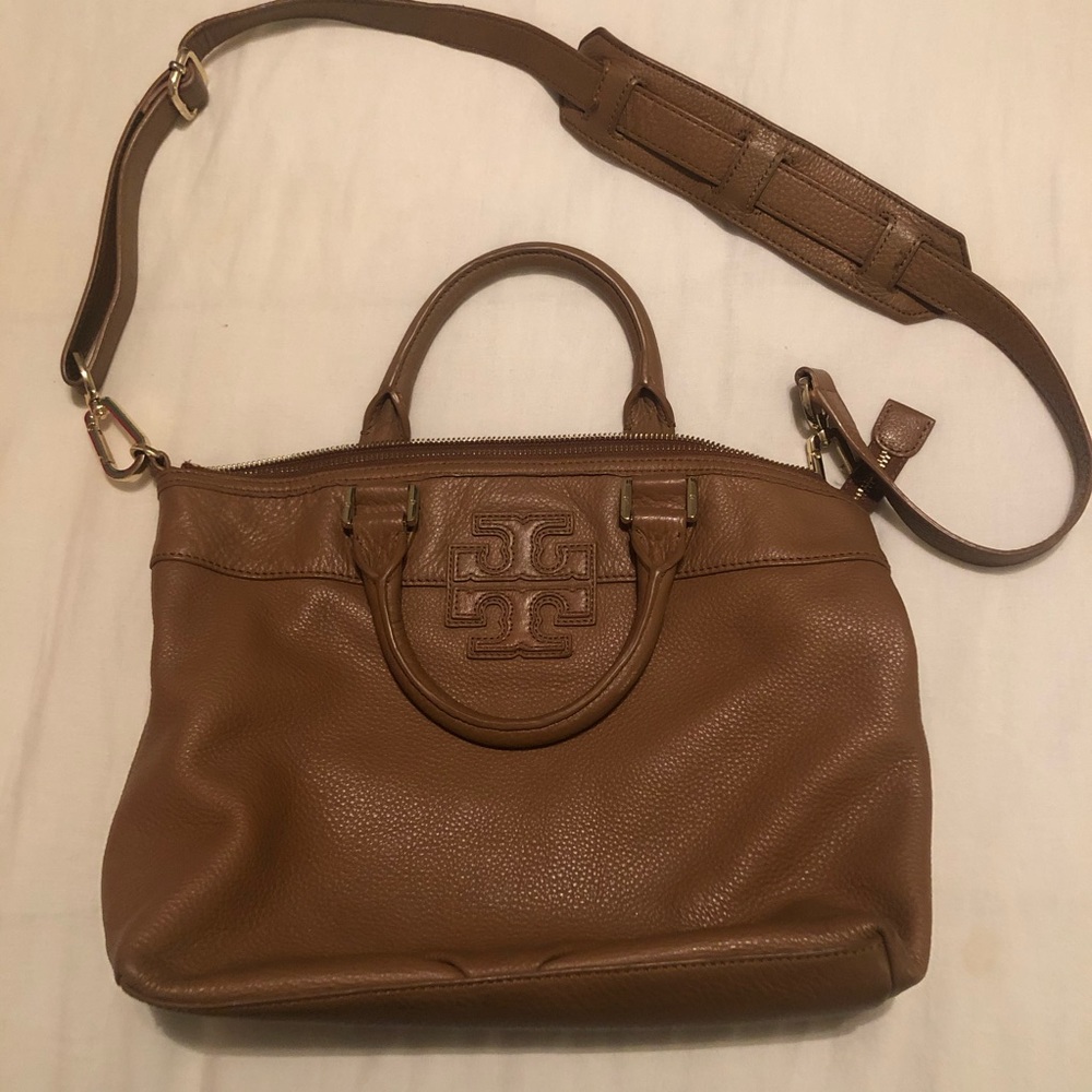 Tory Burch Satchel Purse in Tan Leather